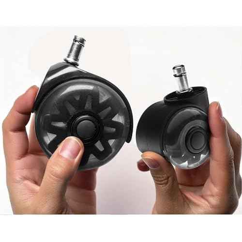 Monster 3¡± Dual Rollerblade Office Chair Wheels (Set of 5) Slipstick Premium Rubber Caster Wheels for Chairs, Smooth & Safe Rolling on All Flooring
