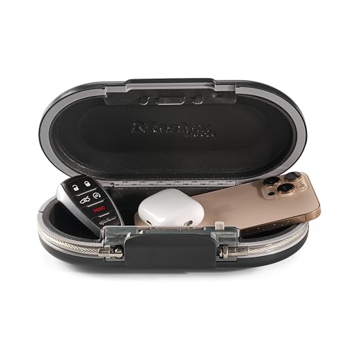 Master Lock Small Travel Safe with Cable Gray 9.8 x 5.5 x 2.6 Inches Combination Lock Box