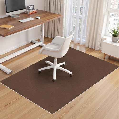 Office Chair Mat,Hard Floor Chair Mat Suitable for Hardwood and Tile Floors,Large Non-Slip Floor Protection Mat,Does Not Pill,Coffee(36"x48")