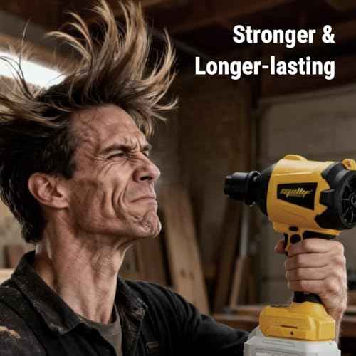 Cordless Air Pump Air Duster Compatible with Dewalt 20V Battery(Tool Only), Handheld Brushless Compressed Air Mattress Pump Air Blower w/ 3 Speeds & 7 Nozzles & 336MPH for Home Cleaning, Outdoor