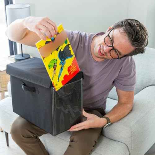 Comic Vision Comic Book Storage Box and Comic Book Display [Patent Pending] - Removeable, enclosed top