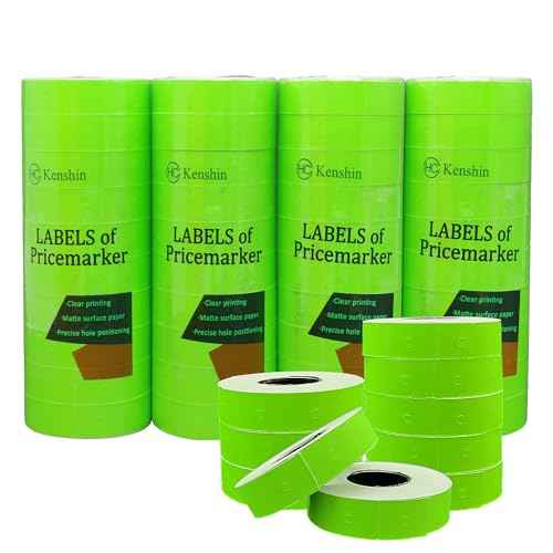 Generic 2-Line Price Gun Labels, 40 Rolls, Green, Universal for MX-6602, MX-6600, YH-689 & More, 20000 Labels
