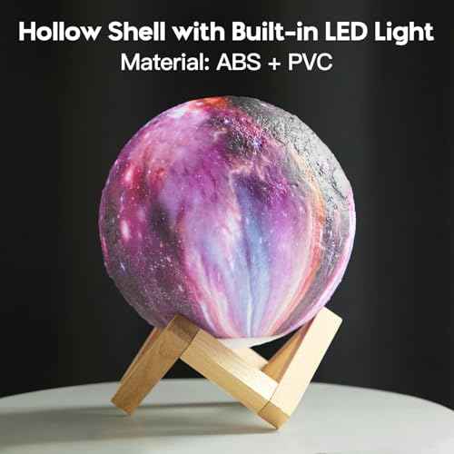 BRIGHTWORLD Moon Lamp Galaxy Lamp 5.9 inch 16 Colors LED 3D Moon Light, Remote & Touch Control Moon Night Light Gifts for Girls Boys Kids Women Birthday