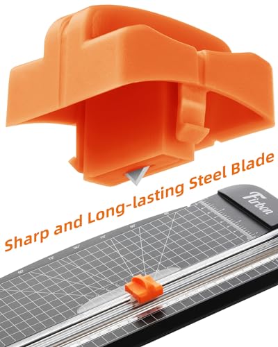 Firbon Orange Paper Cutter Replacement Blades for A4, A5 & More - Safe, Sharp, Durable