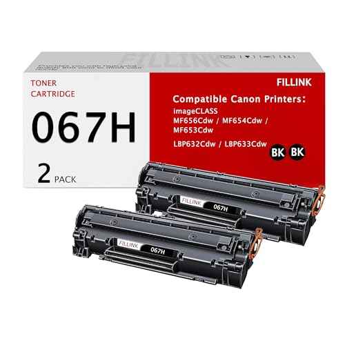 067H 067 Black for Canon 067H 067 Toner Cartridge for Canon Color imageCLASS MF656Cdw imageCLASS MF654Cdw imageCLASS LBP632Cdw imageCLASS MF653Cdw imageCLASS LBP633Cdw Printer CRG-067H CRG067 2Pack