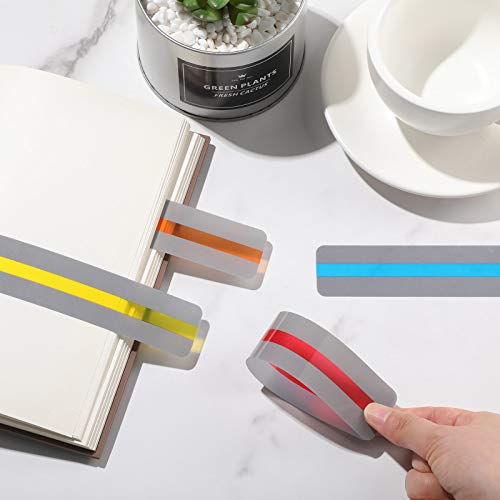 Zonon 48 Pcs Guided Reading Highlight Strips - 3 Sizes, 7.48 x 1.25 & 7.48 x 2.75 Inch, Fluency & Dyslexia Aid