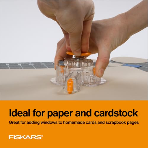 Fiskars Circle Cutter with 3 Replacement Blades for Precise Scrapbooking & Crafts