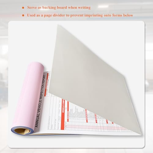 BONPASO 15 Pack DOT FMCSA Vehicle Inspection Forms with Red Aluminum Labels, 3-Part Carbonless Book