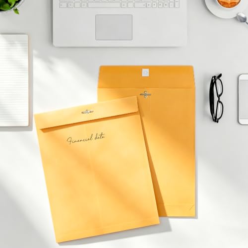 MAXECHO 9x12 Inch Manila Envelopes with Clasp, 20 Pack, Heavyweight Mailing Folders for Business & Office Use