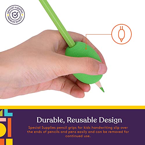 Special Supplies Egg Pencil Grips 6-Pack for Kids & Adults Multicolor Ergonomic Handwriting Support