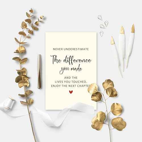 Goodbye Card for Coworkers Leaving - Heartfelt Farewell Card with Uplifting Message ¡®Never Underestimate The Difference You Made¡¯, Retirement Gifts for Women Men, New Job Card for Boss Friends