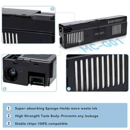 MC-G01 Maintenance Cartridge Compatible for Canon MAXIFY GX7021 GX6021 GX7020 GX6020 GX6010 GX7010, Cartucho De Mantenimiento MC-G01 Maint. Cartridge(SKU 4628C001), 2 Pack
