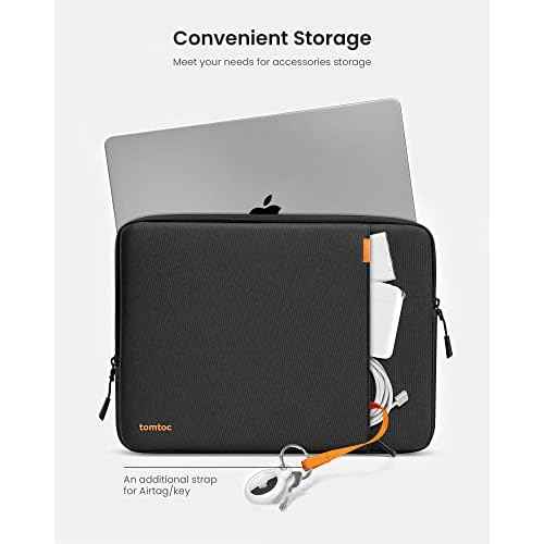 tomtoc 360 Protective Laptop Sleeve for 14-inch MacBook Pro M5/M4/M3/M2/M1 Pro/Max A3434 A3112 A3401 A3185 A2992 A2918 2025-2021, Water-Resistant Case Bag with Accessory Pocket for 13.8 Surface Laptop