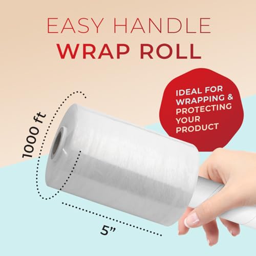 Shrink Wrap Roll for Moving | Stretch Packing Heavy Duty 12 Pack 5" x