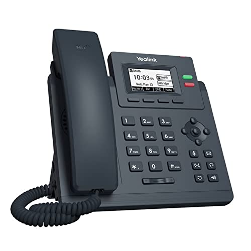 Yealink T31P IP Phone - Power Adapter Included - 1 Year Manufacturer Warranty - Unlocked can be Used with Any VoIP Provider