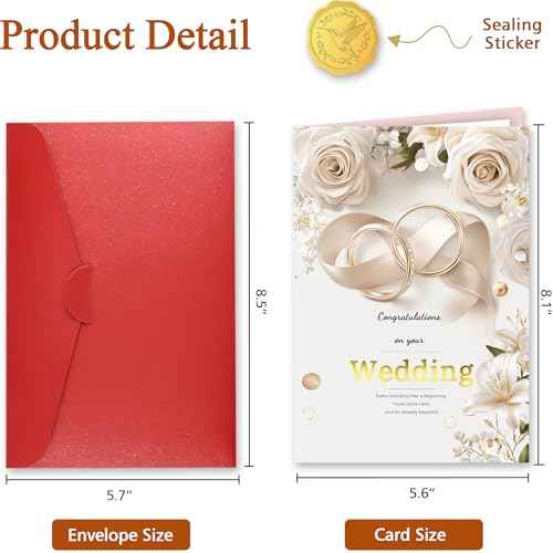 Wedding Card for Bride and Groom ? Congratulations on your Wedding Double-Layer Cards with gold foil