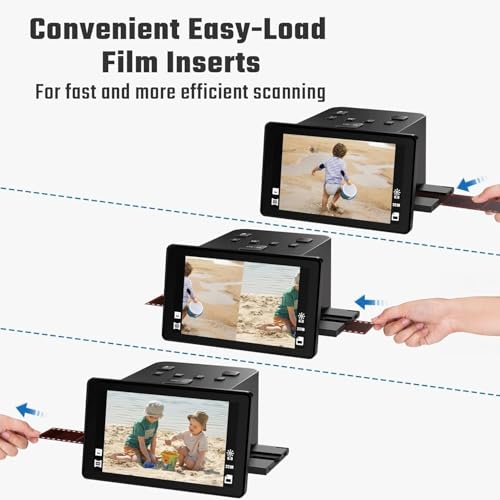 DigitPro Black 22MP Film & Slide Scanner with 5" LCD - Converts 35mm, 126, 110 Negatives & Slides