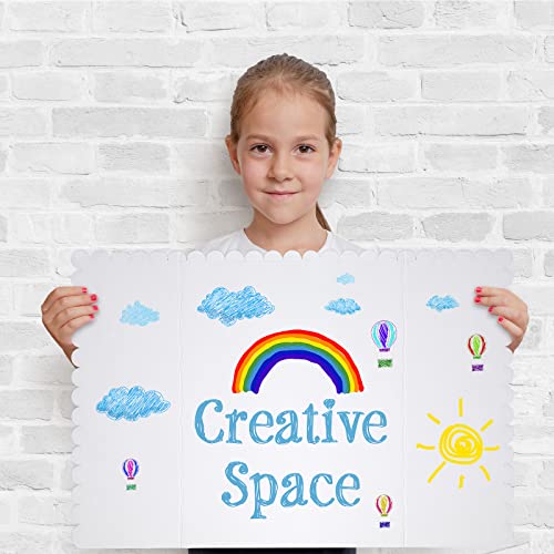 Outus 36 Pcs 24x36 Inch Trifold Poster Boards for Science Fair Displays