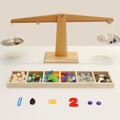 Balance Teaching Scale with Loose Parts for Preschool Math & Science