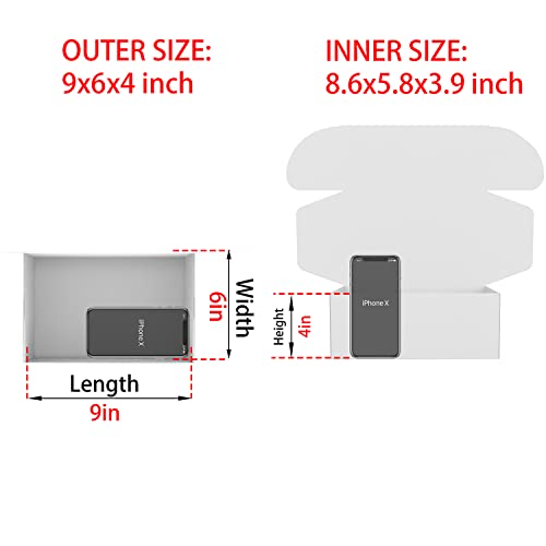 Small Black Shipping Boxes for Small Business Pack of 25-9x6x4 inches Cardboard Corrugated Mailer Boxes for Shipping Packaging Craft Gifts Giving Products