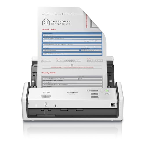 Brother ADS-1300 Current Model Compact Desktop Scanner - 30ppm Double-Sided USB Scanner