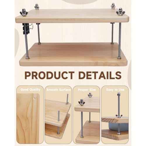 eZAKKA Book Binding Kits, Book Press 11.6 x 7.6 Inch with Plastic Bone Folder, Waxed Thread for Beginners Bookbinding Supplies, 15PCS