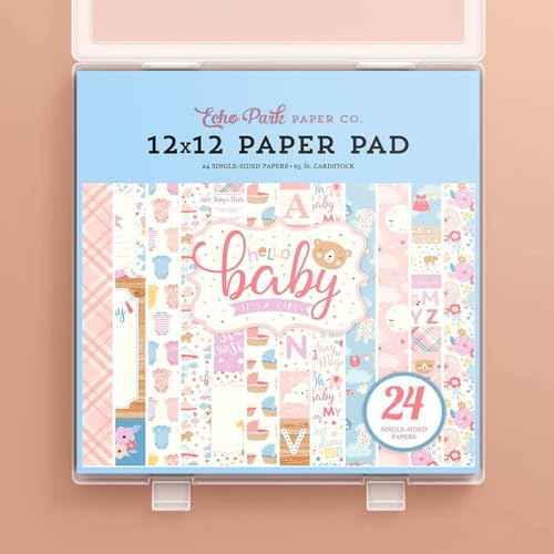 iBune 6 Pack 12x12 Paper Organizer, Scrapbook Paper Storage, Plastic Craft Organizers Storage, Art Supply Photo Sticker Storage Case, Inner Size 12.2 x 12.2 x 0.85 in