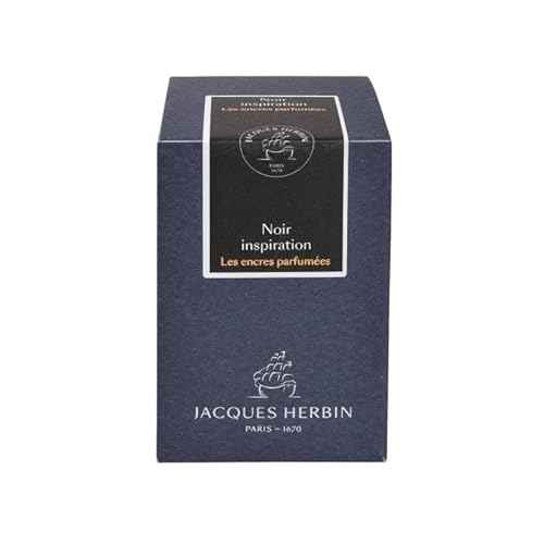 Jacques Herbin - Ref 14709JT - Ink for Fountain Pens & Rollerball Pens - Noir Inspiration - 50ml Bottle - Scented Ink