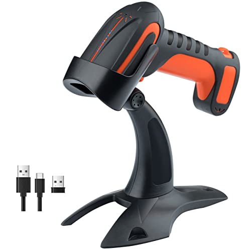 Tera 8100 Wireless 2D Barcode Scanner with Stand - Drop-Resistant Industrial Model