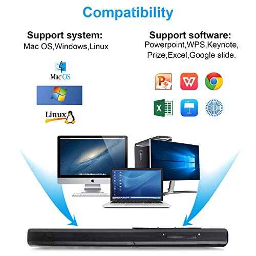 £¨4 Units£© Wireless Presenter Remote, Presentation Clicker with Hyperlink & Volume Remote Control PowerPoint Office Presentation Clicker for Keynote/PPT/Mac/PC/Laptop
