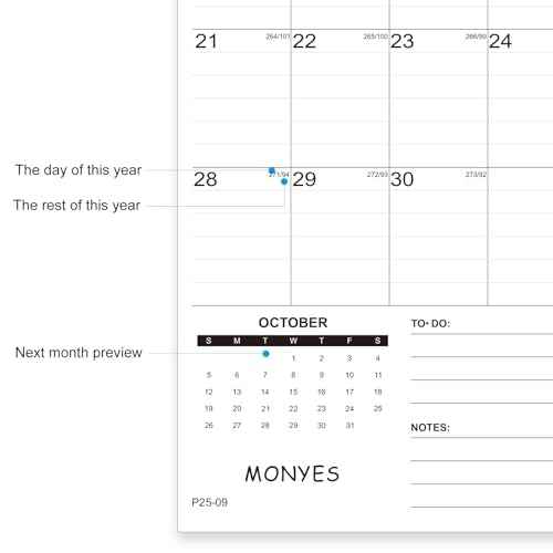 2025-2026 Wall Calendar, 17" x 12" Academic Calendar, Monthly Calendar with Wire Binding & Hanging Hook, Large Wall Calendar, Desk Calendar