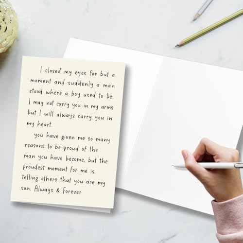 Birthday Card for Son Adult, Happy Birthday Card for Son, Birthday Gift Card from Mom | Dad, Gifts for Boy, Birthday Gifts for Boy, Decorations for Him