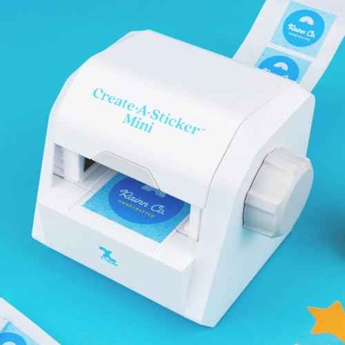 Xyron Create-A-Sticker, Mini, 2.5¡± Sticker and Label Maker Machine, Portable, Includes Permanent Adhesive, Pre-Loaded (XRN250-CFTEN)