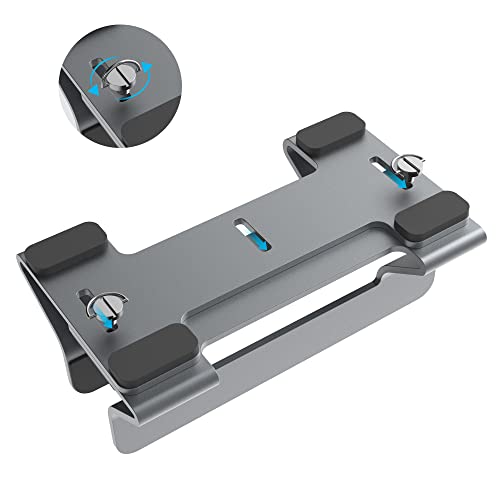 Psitek Space Gray Aluminum Vertical Laptop Stand Dock Holder - 1 Slot, Adjustable Width 12-42mm