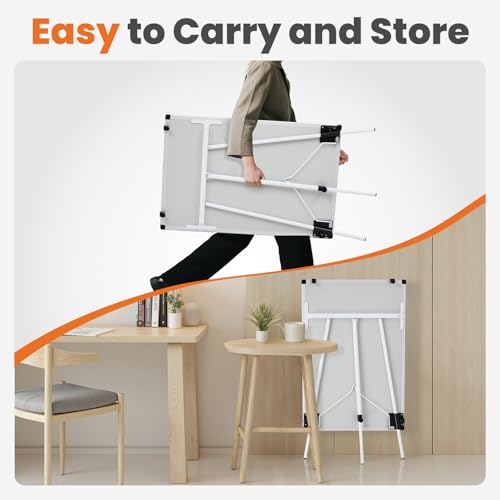 Sweetcrispy Whiteboard Easel 36 x 24 Inches, Magnetic Dry Erase White Board, Portable Boards Height Adjustable, Dry Erase Board with Stand for School, Office and Home, Silver Aluminium Frame, White