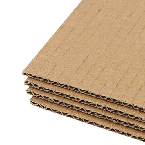 100 Pack 9 x 12 Inch Corrugated Cardboard, 2mm Thick Cardboard Sheets Bulk, Flat Packaging Inserts for Shipping, Mailing and Crafts
