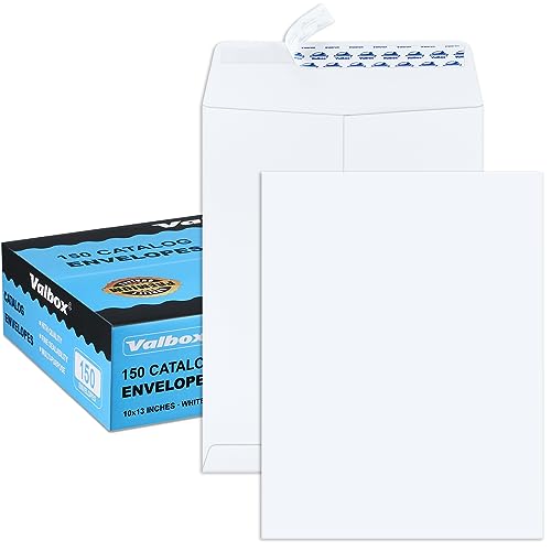 White Self Seal Catalog Envelopes 10x13 Inches, Pack of 150 - ValBox