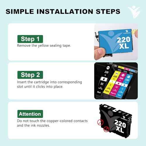 220XL Ink Cartridges Remanufactured 220XL Ink Replacement for Epson 220XL Ink Cartridges Use with Workforce WF-2750 WF-2760 WF-2660 WF-2650 WF-2630 XP-320 XP-420 XP-424 (10 Pack)