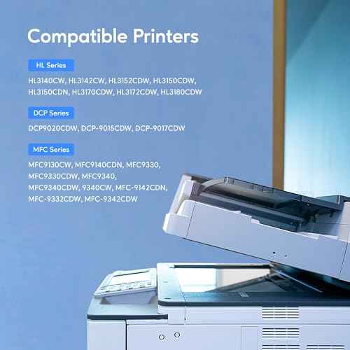 TN221 TN225 Toner Cartridge High Yield Replacement for Brother TN-221 TN-225 Compatible with MFC-9130CW HL-3170CDW MFC-9340cdw (1B, 1C, 1M, 1Y, 4 Pack)