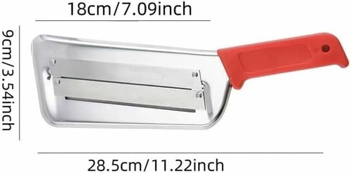 Stainless Steel Shredder Knife, Stainless Steel Shredder Slicer, StainlessSteel Dual Blade Julienne Cutter, StainlessSteel CabbageShredder for Coleslaw & Sauerkraut Lettuce Vegetables (Red)