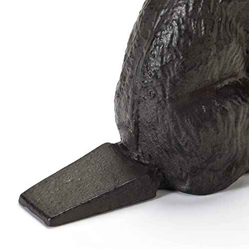 3.07 Lbs Cast Iron Door Stop Wedge Metal Dog Door Stoppers for Bottom of Door, Antique Brown