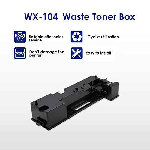 WX-104 Compatible Waste Toner Box Replacement for WX104 A7XWWY2 Waste Toner Container for Konica Minolta bizhub 227 287 Printers (1 Pack)