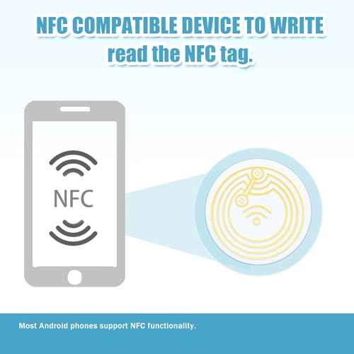 Hicarer NFC 215 Cards, NTAG215 NFC Round Cards NFC 215 Card Tag Compatible with TagMo NFC Enabled Mobile Phones and Devices (500 Pieces)