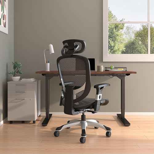 Staples Hyken Ergonomic Swivel Task Chair, Adjustable Office Chair with Breathable Mesh and Lumbar Support, Perfect for Home and Office, Black