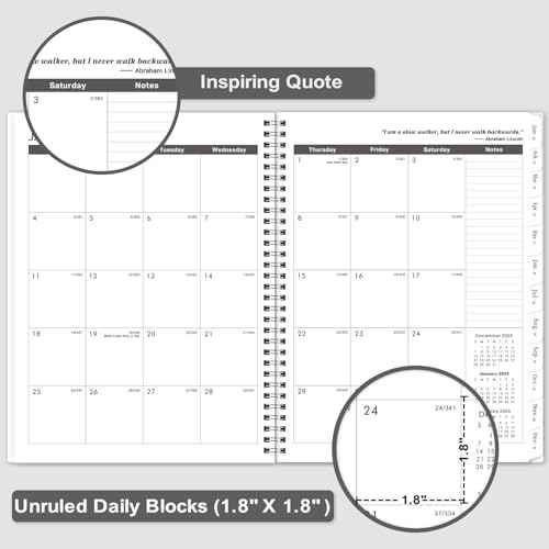 2026-2028 Monthly Planner/Calendar - January 2026 - December 2028, 3 Year Months Planner 2026-2028, 9'' x 11'', 36 Monthly Tabs, 2-Side Pocket, Gray