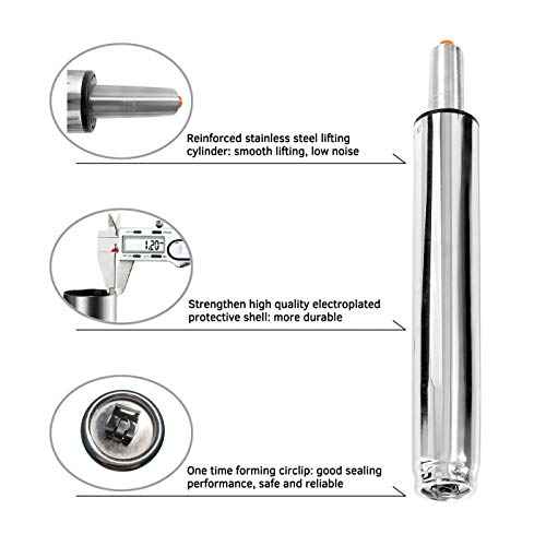 Stroke 8'' Gas Lift Cylinder Replacement Pneumatic Chair Part Heavy Duty Steel Case Universal Size Height Extension for Office Stool Chair