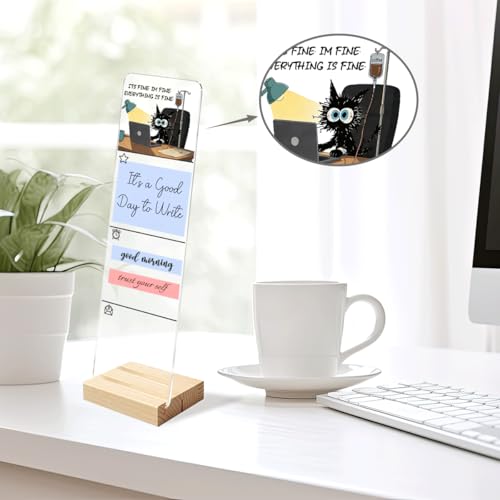 It's Fine I'm Fine Everything is Fine Cat Memo Board - Itfine Office Decor