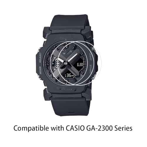 Walieoka Screen Protector Compatible with Casio GA-2300 Series,9H Hardness Tempered Glass Protective Film,Scratch Resistant Anti-Fingerprint [2 Pack]