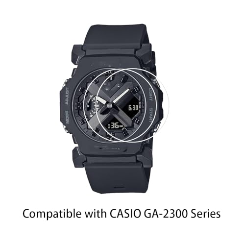2 Pack Tempered Glass Screen Protectors for Casio GA-2300 Series - Scratch & Fingerprint Resistant