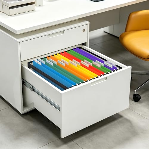 Metal Mesh Hanging File Organizer with Handles for Letter Size Files